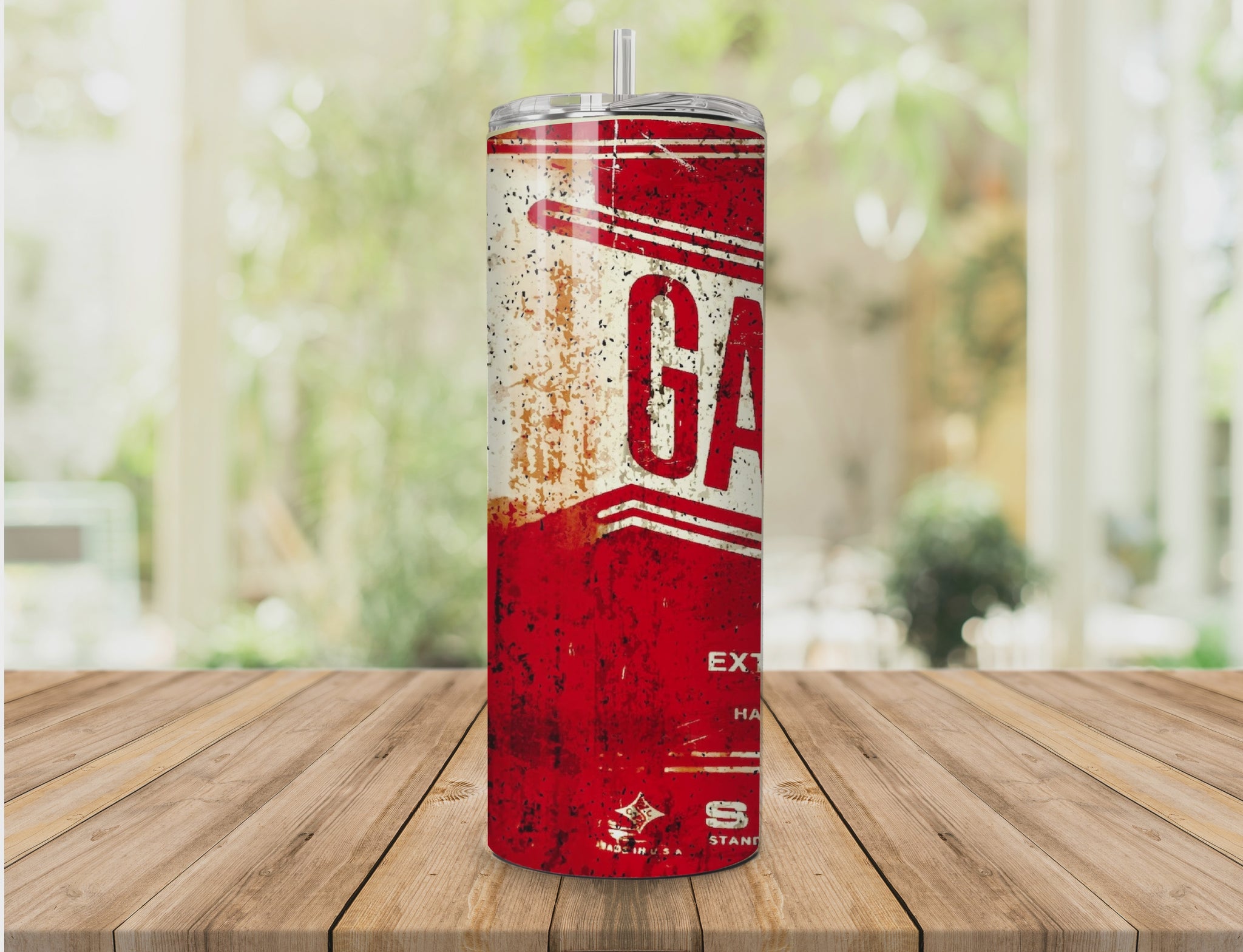 Stainless steel tumbler with double-wall insulation